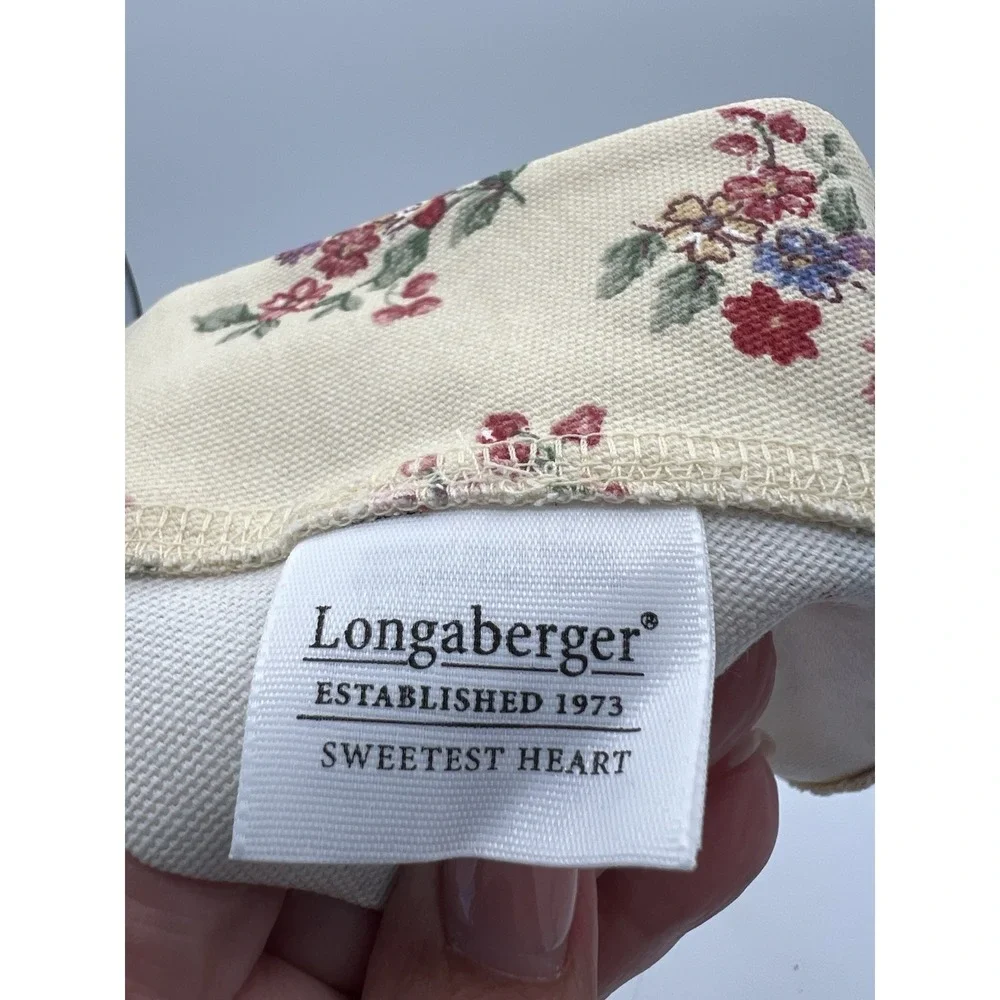 Longaberger 2005 Sweetheart Basket Liner Only - Sweetheart Floral Botanical -NIP
